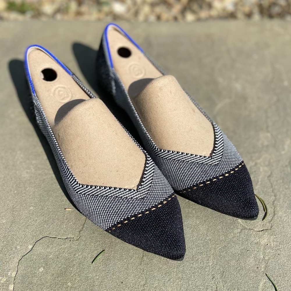 Rothy's The Point Gray Mist Cap-toe Ballet Flat Women’s US 6.5 EU  RETIRED